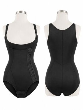 CLEARPOINT MEDICAL | High Back Torso Compression Shapewear Bodysuit Black | L